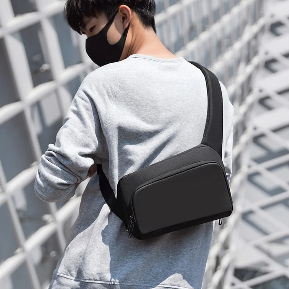 MARK RYDEN MR8893 Stylish Men Single Shoulder Chest Bag Casual Oxford Cloth Water-resistant Crossbody Bag - 6