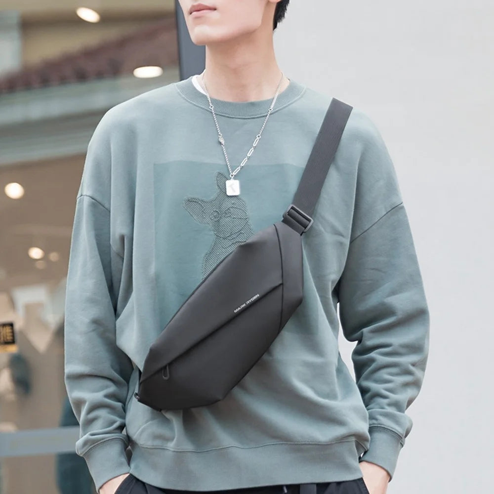 MARK RYDEN MR5860 Stylish Men Zipper Chest Bag Casual Water-resistant Crossbody Bag - 7