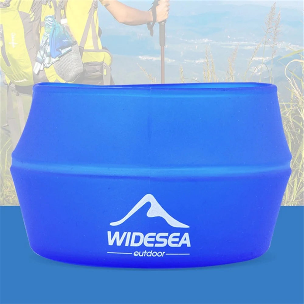 WIDESEA WSCP-250ML Outdoor Travel Camping Picnic Water Cup 250ML TPE Coffee Tea Mug Foldable Cup (BPA Free, No FDA Certification) - 2