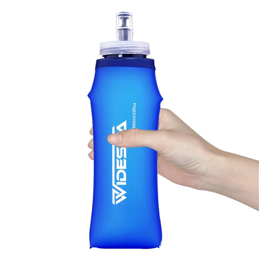 WIDESEA WSPC-B600ML Outdoor Sports Soft Water Bottle 600ML Folding Water Bottle for Hiking Running (No FDA, BPA-Free) - 2