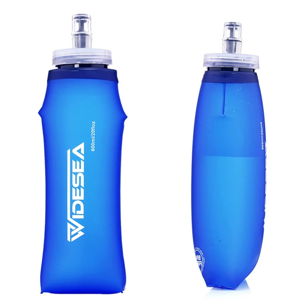 WIDESEA WSPC-B600ML Outdoor Sports Soft Water Bottle 600ML Folding Water Bottle for Hiking Running (No FDA, BPA-Free) - 4