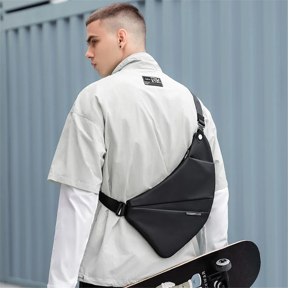MARK RYDEN MR2206 Men's Chest Bag Expandable Crossbody Bag Daypack Outdoor Sports Bag - Grey - 7