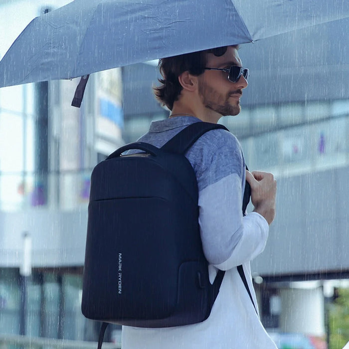 MARK RYDEN MR-9068 Password Lock Shoulder Bag with Poncho and External Charging Port Men Anti-theft Backpack - 3