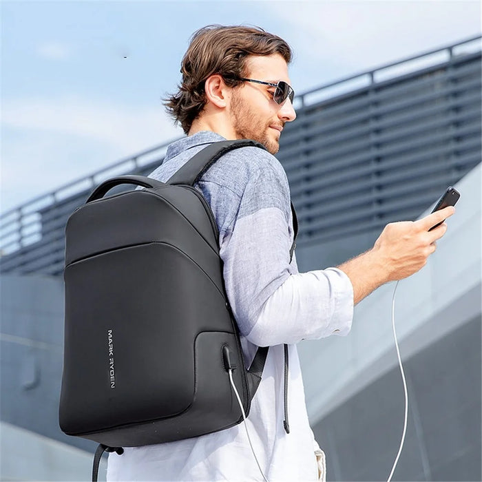 MARK RYDEN MR-9068 Password Lock Shoulder Bag with Poncho and External Charging Port Men Anti-theft Backpack - 6
