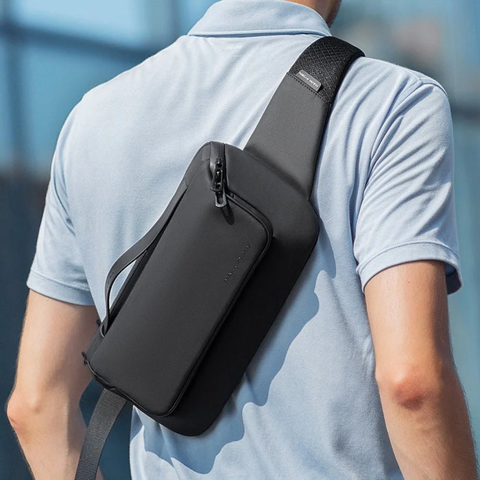 MARK RYDEN MR-8699 Men Fashion Sling Chest Bag Oxford Cloth Multifunctional Crossbody Shoulder Bag - Grey - 5