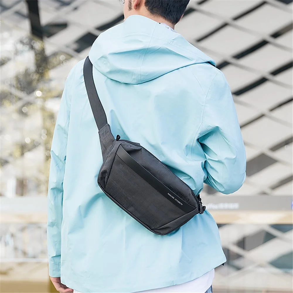 MARK RYDEN MR-8000 Stylish Men Oxford Cloth Chest Bag Outdoor Casual Single Shoulder Crossbody Bag - Camouflage Black - 5