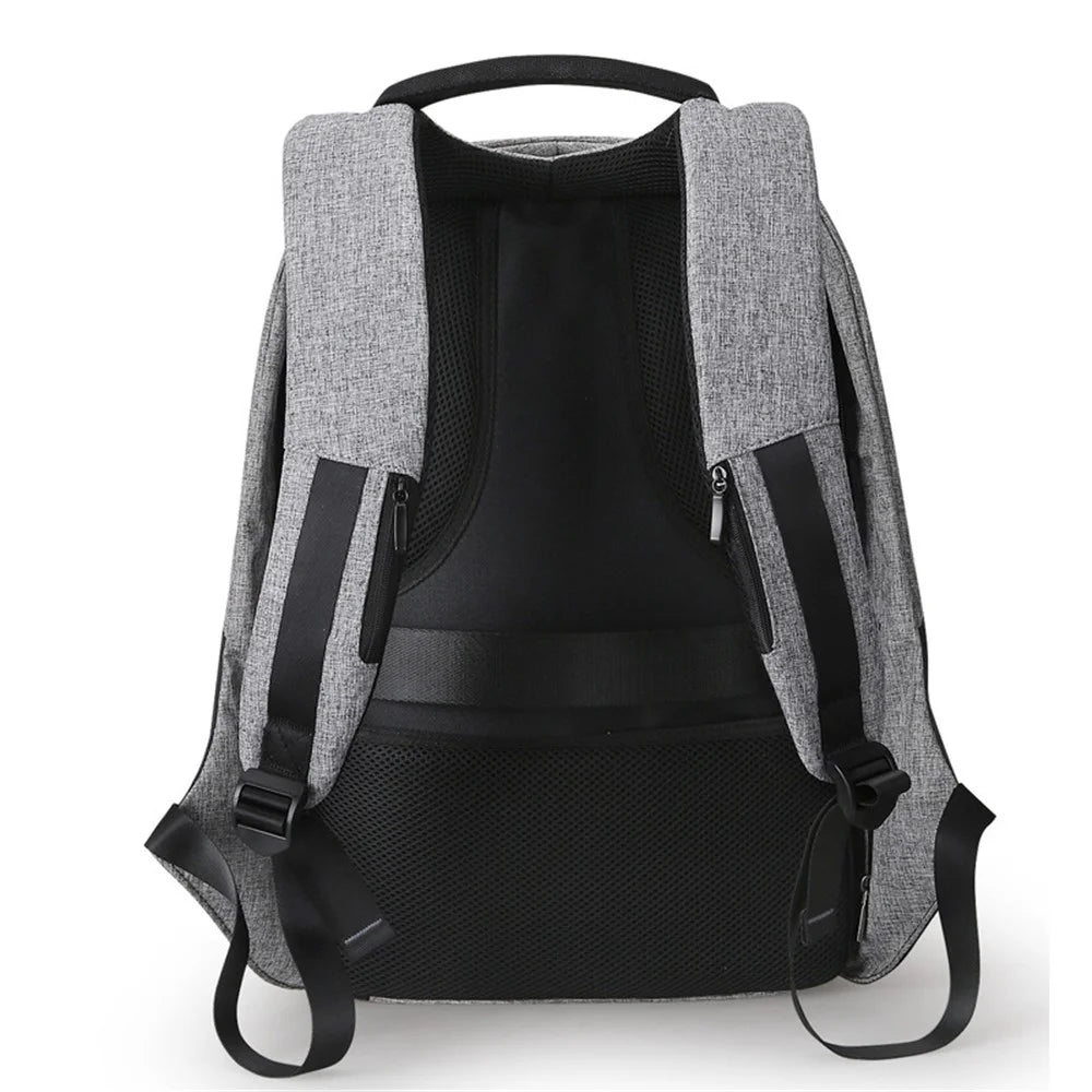 MARK RYDEN MR5815 15.6inch Laptop Backpack with External USB Port Business Men Multifunction Shoulder Bag - Black / Grey - 2