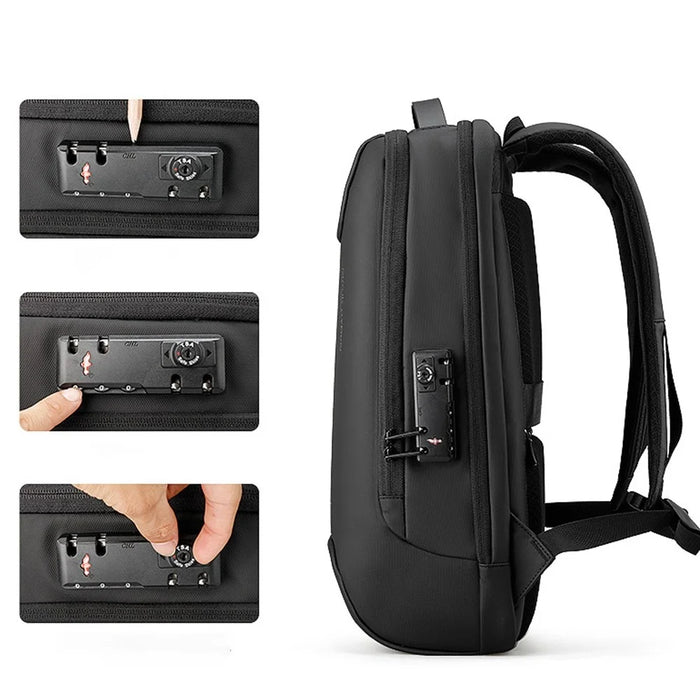 MARK RYDEN MR9000 Password Lock Anti-Theft Men Business Travel Backpack Oxford Cloth Laptop Daypack with Charging Interface - 7