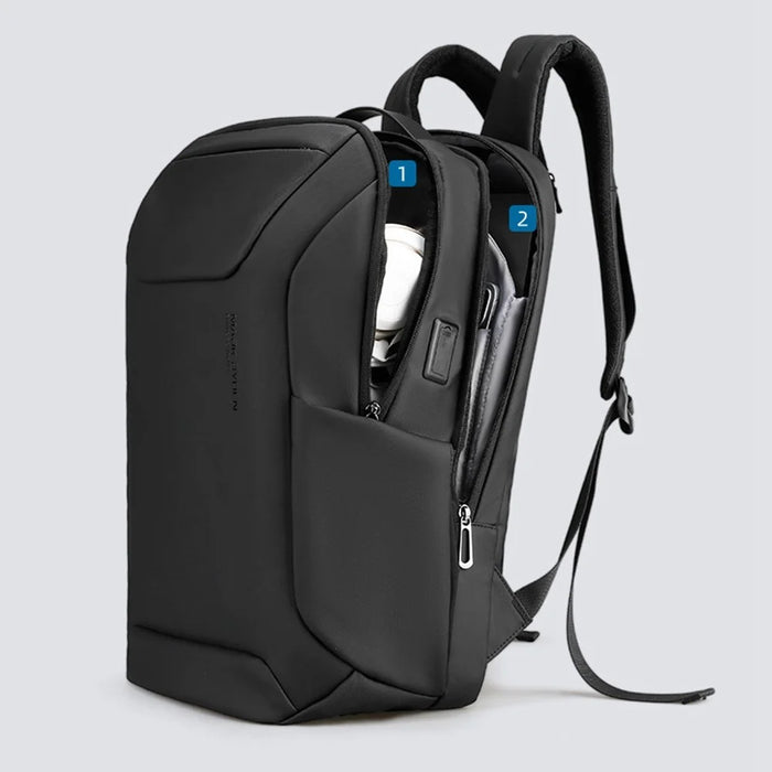 MARK RYDEN MR9111 Travel Business Men Oxford Cloth Backpack Anti-splash Laptop Dual Shoulder Bag with Charging Port - 5