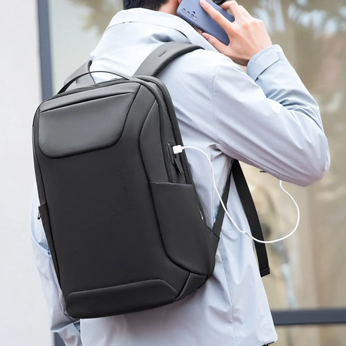 MARK RYDEN MR9111 Travel Business Men Oxford Cloth Backpack Anti-splash Laptop Dual Shoulder Bag with Charging Port - 7