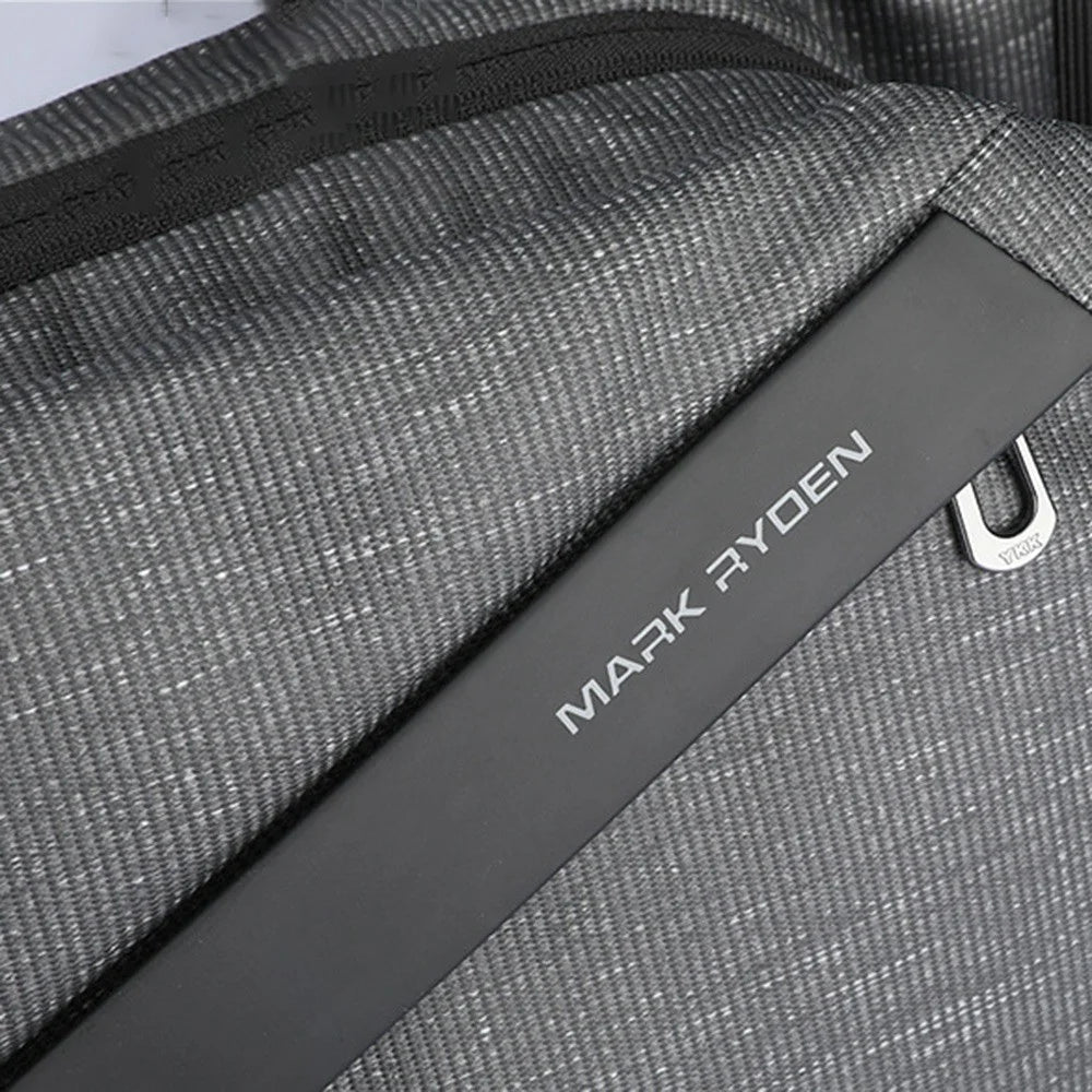 MARK RYDEN MR-7786SJ Stylish Men Oxford Cloth Chest Bag Student Sport Casual Crossbody Bag - Black - 3