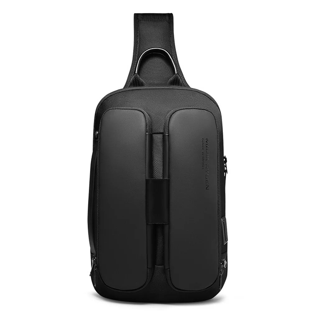 MARK RYDEN MR-7219 Stylish Men Oxford Cloth Anti-splash Chest Bag Business Casual Single Shoulder Crossbody Bag - 2