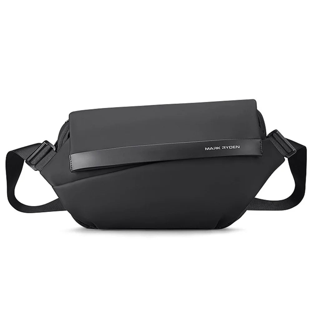 MARK RYDEN MR8408 Crossbody Chest Bag Anti-Theft Shoulder Bag Men Daypack for Outdoor Sport Travel Hiking - Elegant Black - 1