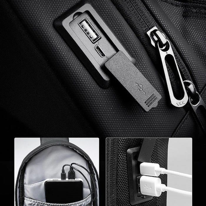 MARK RYDEN MR7507 Portable Chest Pack Shoulder Bag for Men Casual Fashion Crossbody Bag with USB Port - 7