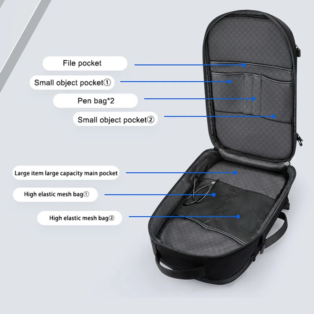 MARK RYDEN MR1930 Upgraded Expandable Man's Backpack Large Daypack Casual Travel Shoulders Bag - 5