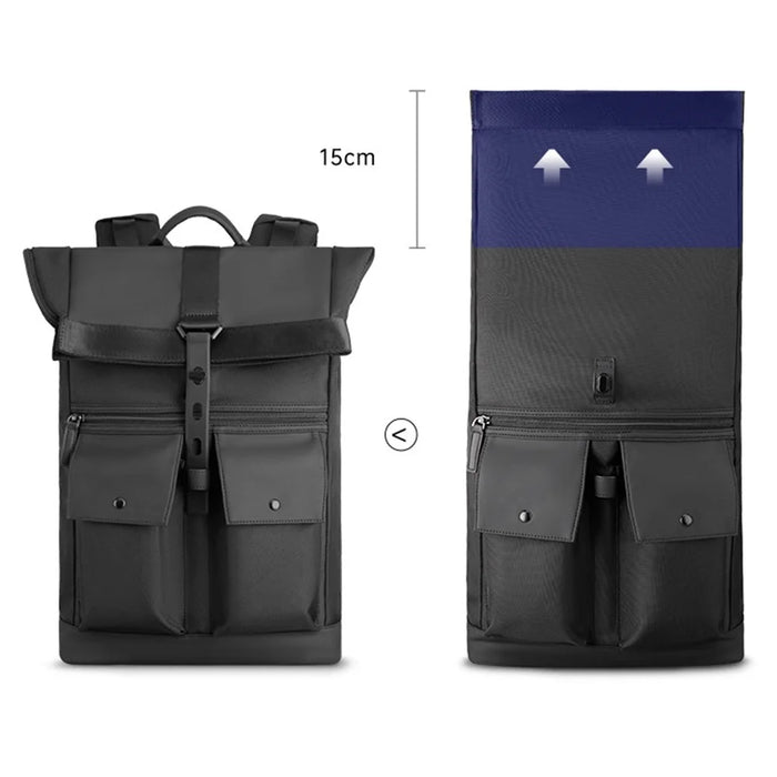 MARK RYDEN MR1696 Men Expandable Large Capacity Backpack 180 Degree Shoulder Bag - 4