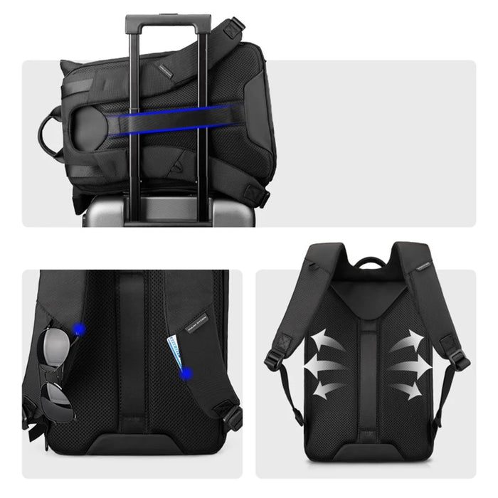 MARK RYDEN MR1696 Men Expandable Large Capacity Backpack 180 Degree Shoulder Bag - 6