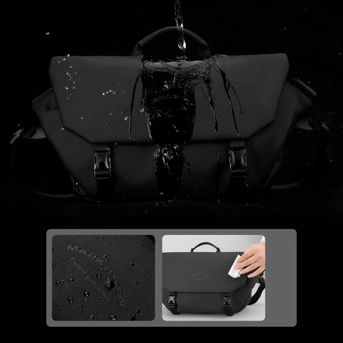 MARK RYDEN MR1016 Insert Buckles Crossbody Shoulder Bag Men Waterproof Chest Bag - 6
