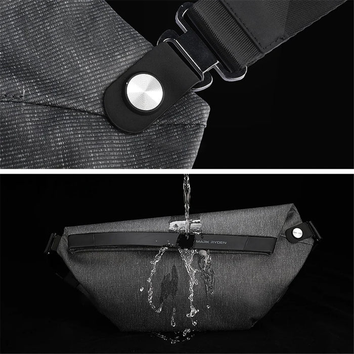 MARK RYDEN MR-2293 Magnetic Buckle Crossbody Bag Men Chest Bag with Anti-theft Back Pocket - 4