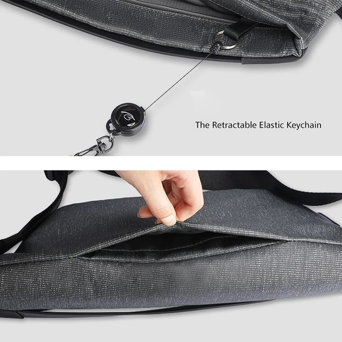 MARK RYDEN MR-2293 Magnetic Buckle Crossbody Bag Men Chest Bag with Anti-theft Back Pocket - 5