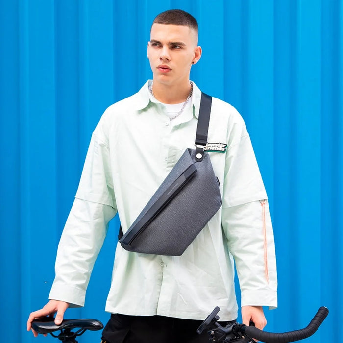 MARK RYDEN MR-2293 Magnetic Buckle Crossbody Bag Men Chest Bag with Anti-theft Back Pocket - 7