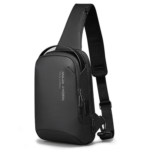 MARK RYDEN MR7918 Men Anti-splash Chest Bag 7.9inch Tablet Holder Crossbody Bag with Dual Charging Ports - 1