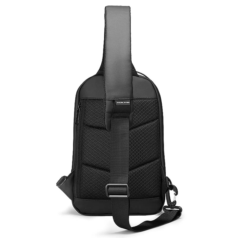 MARK RYDEN MR7918 Men Anti-splash Chest Bag 7.9inch Tablet Holder Crossbody Bag with Dual Charging Ports - 3