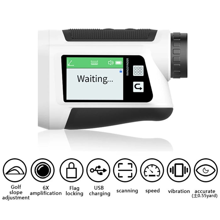 ARTBULL NP600 Golf Laser Rangefinder IP54 Waterproof Golf Range Finder with Touch Screen/6X Lens Support Speed Measurement - 2
