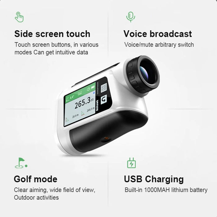 ARTBULL NP600 Golf Laser Rangefinder IP54 Waterproof Golf Range Finder with Touch Screen/6X Lens Support Speed Measurement - 4
