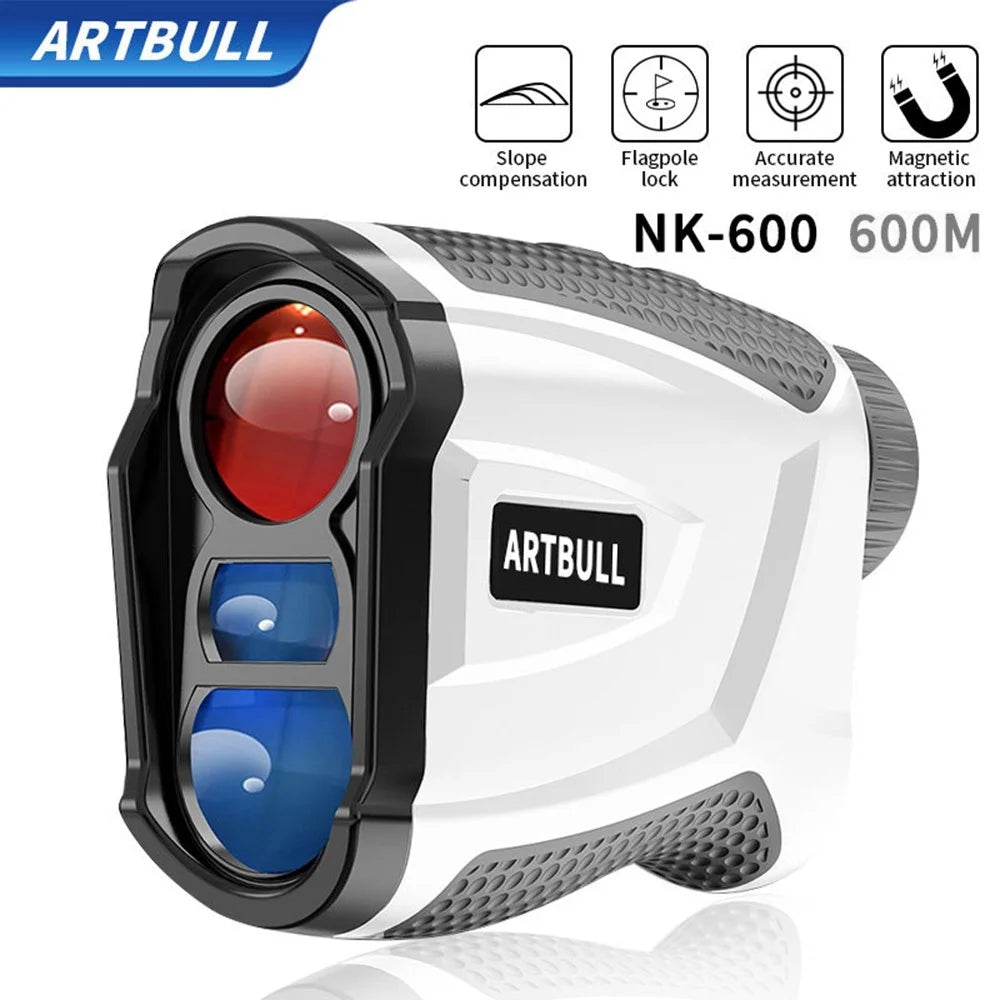 ARTBULL NK600 Golf Rangefinder Golf Range Finder Magnetic Holder Laser Rangefinder with Rechargeable Battery for Hunting - 2