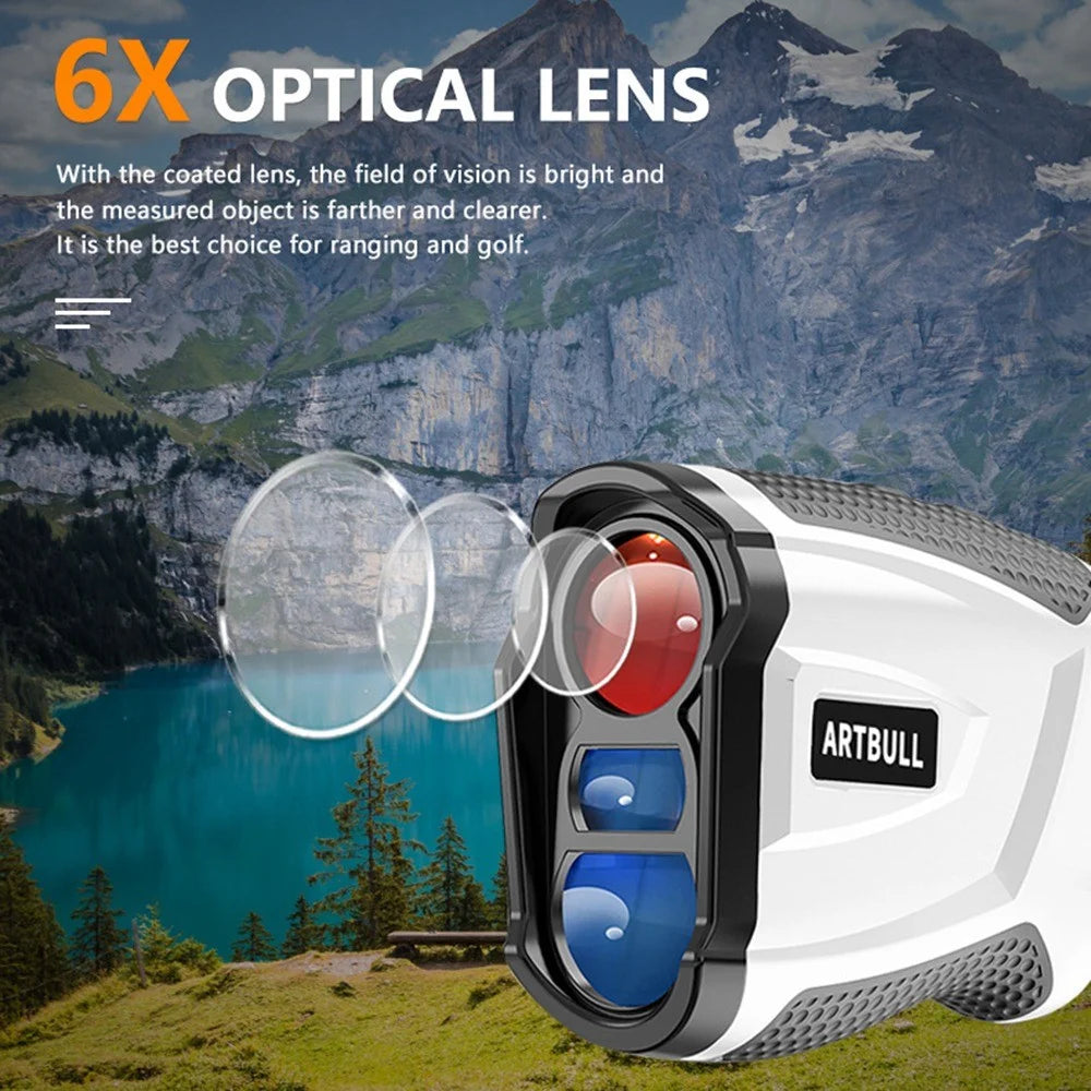 ARTBULL NK600 Golf Rangefinder Golf Range Finder Magnetic Holder Laser Rangefinder with Rechargeable Battery for Hunting - 5