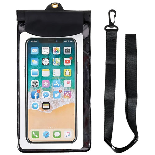 Universal IPX8 Waterproof Phone Pouch Water Resistant Phone Lanyard Case for Under 8-inch Phone Dry Bag for Swimming Camping Surfing - 1