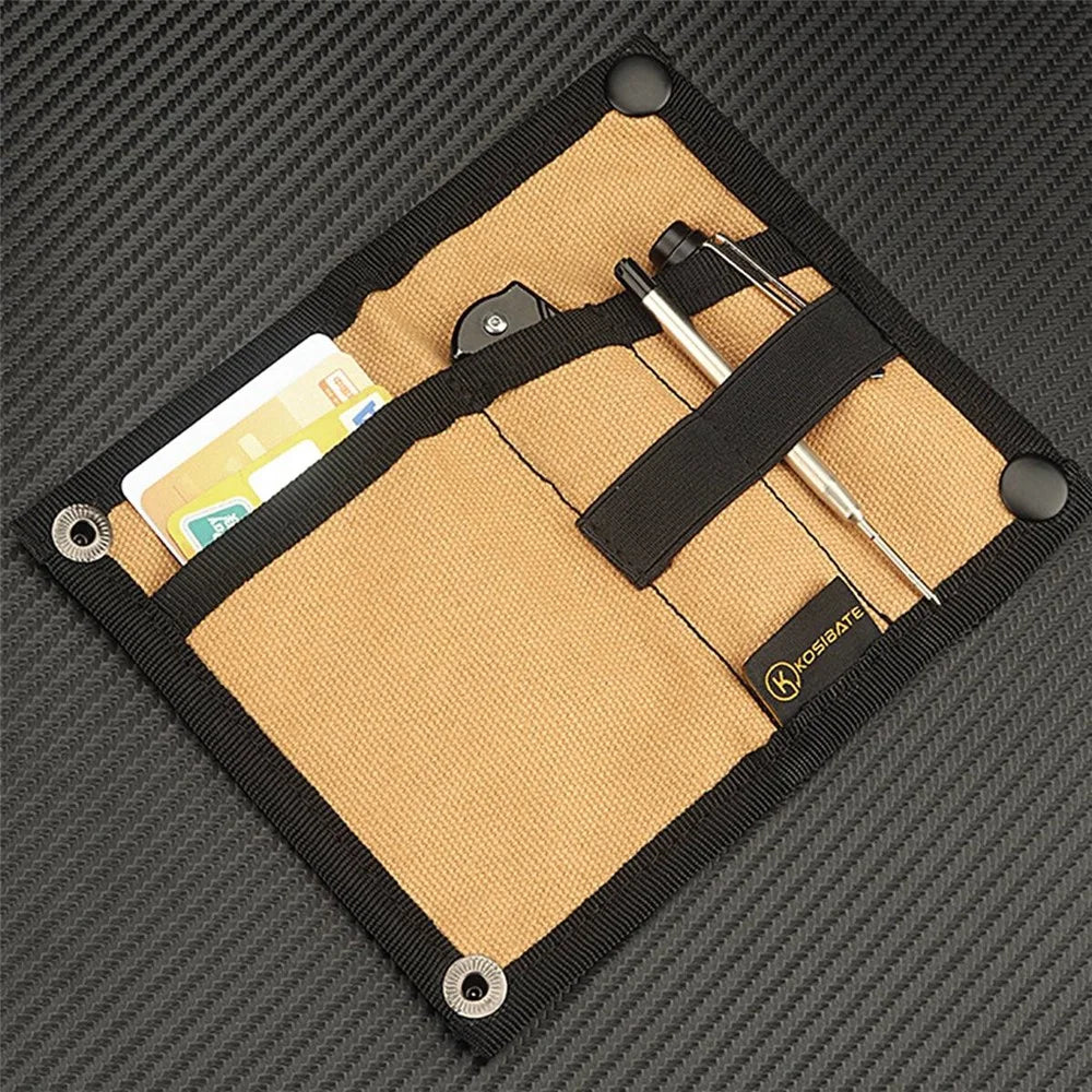 KOSIBATE H255 Tactical EDC Tool Storage Bag Wallet Molle Bag Outdoor Multifunction Military Tool Storage Pouch - Khaki - 3
