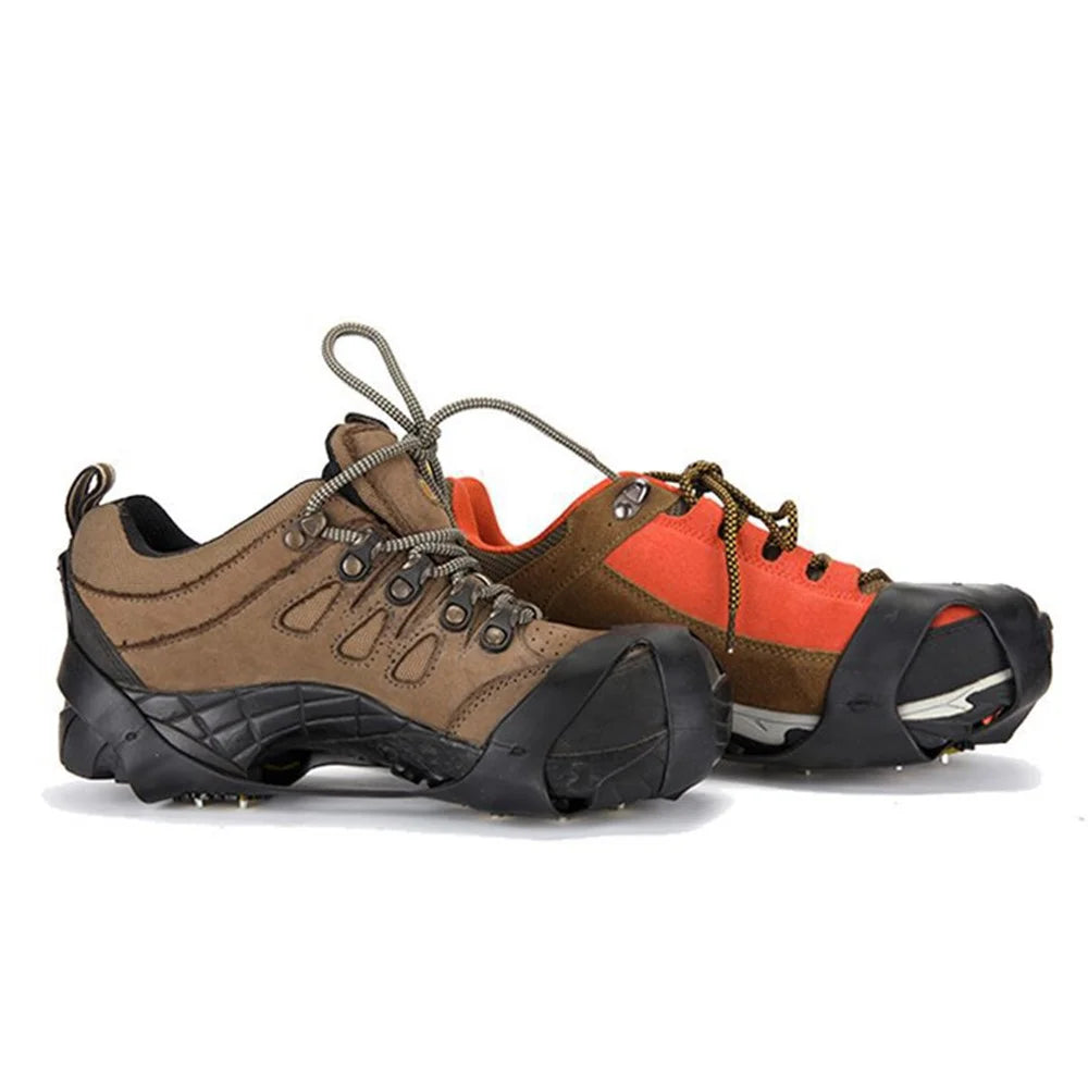 1 Pair L Size(40-42) Outdoor 10 Teeth Anti-slip Crampons Winter Snow Ice Walking Climbing Shoe Covers - 5