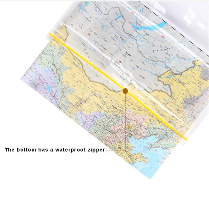 AYXSEE Outdoor Waterproof Camping Hiking Map Bag Transparent PVC Map Protection Seal Pouch - 3