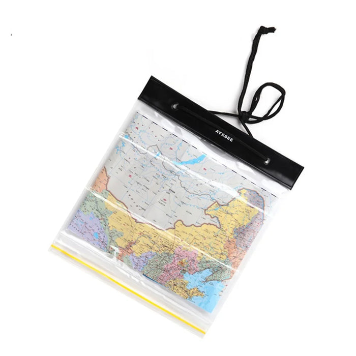 AYXSEE Outdoor Waterproof Camping Hiking Map Bag Transparent PVC Map Protection Seal Pouch - 4