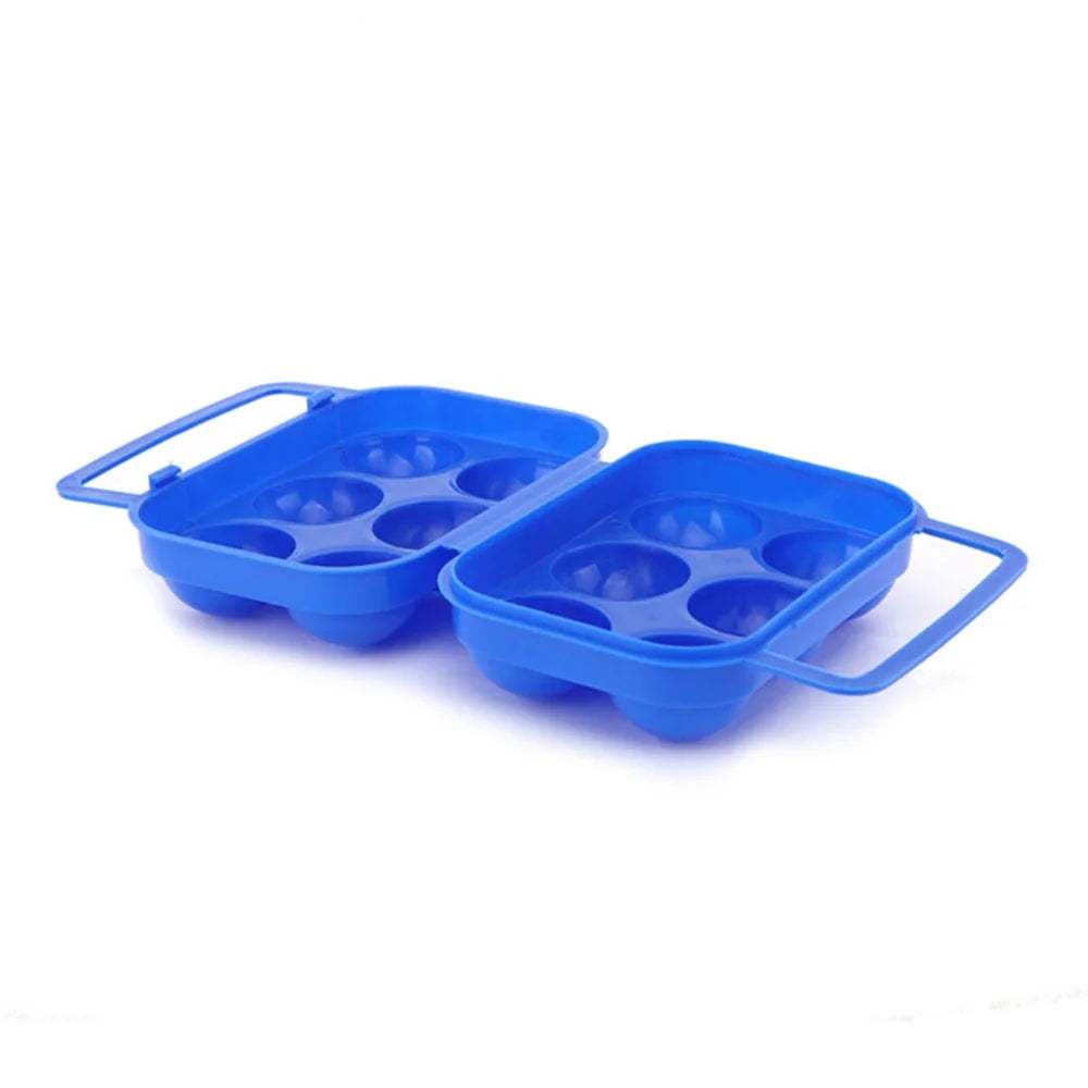 Outdoor Camping Picnic Eggs Case 6 Grids Egg Storage Box Portable Egg Holder Container Kitchen Organizer (BPA Free, No FDA Certificate) - Blue - 1
