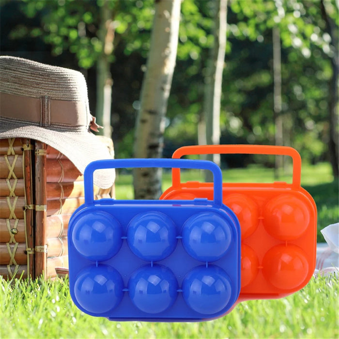 Outdoor Camping Picnic Eggs Case 6 Grids Egg Storage Box Portable Egg Holder Container Kitchen Organizer (BPA Free, No FDA Certificate) - Blue - 3