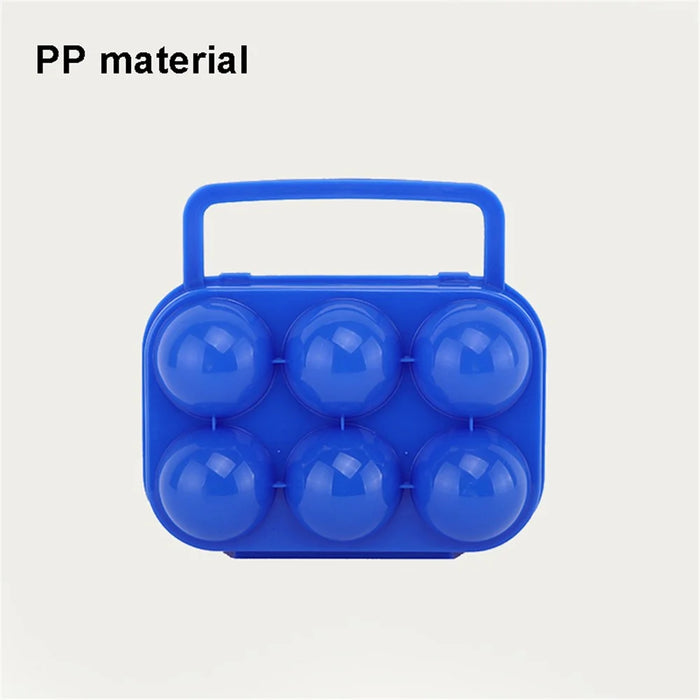 Outdoor Camping Picnic Eggs Case 6 Grids Egg Storage Box Portable Egg Holder Container Kitchen Organizer (BPA Free, No FDA Certificate) - Blue - 5