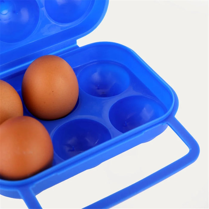 Outdoor Camping Picnic Eggs Case 6 Grids Egg Storage Box Portable Egg Holder Container Kitchen Organizer (BPA Free, No FDA Certificate) - Blue - 7