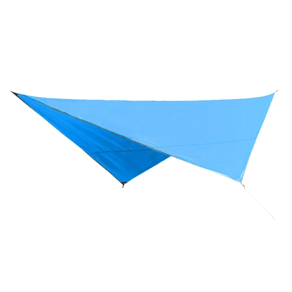 TM-075 Waterproof Tent Tarp Silver Coated Outdoor Camping Awning Tarp Rainfly Sun Shelter - Blue - 2