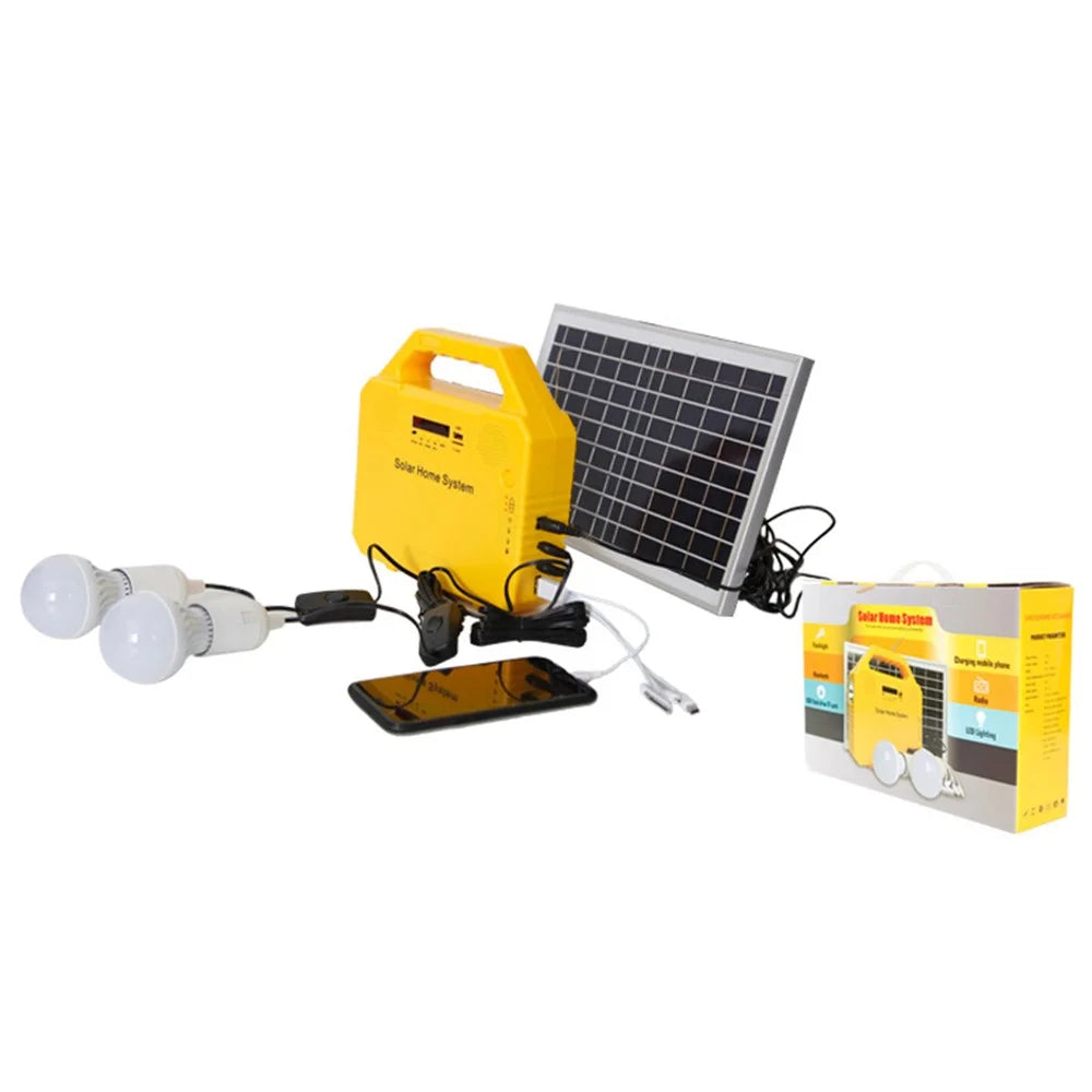 RZH-ST06 10W Solar Home System Portable Household Photovoltaic Generator with Lamps / Solar Panel for Outdoor Camping, Agricultural Irrigation - 1