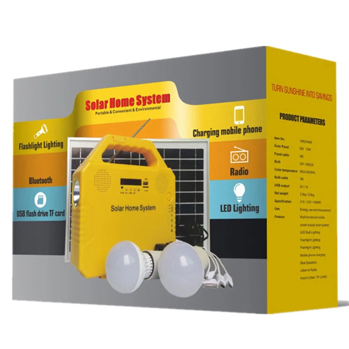 RZH-ST06 10W Solar Home System Portable Household Photovoltaic Generator with Lamps / Solar Panel for Outdoor Camping, Agricultural Irrigation - 6