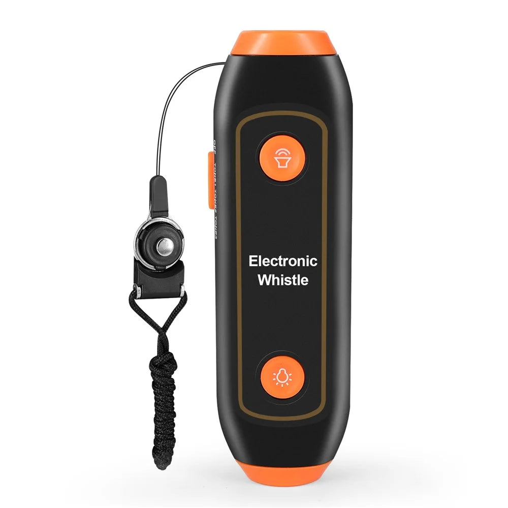 Safety Whistle Lantern Referees Electronic Whistle SOS Light Flashlight Emergency Camping Lamp Instructors Whistle - Orange - 1