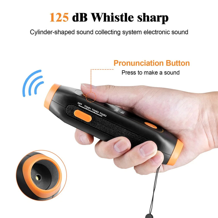 Safety Whistle Lantern Referees Electronic Whistle SOS Light Flashlight Emergency Camping Lamp Instructors Whistle - Orange - 2