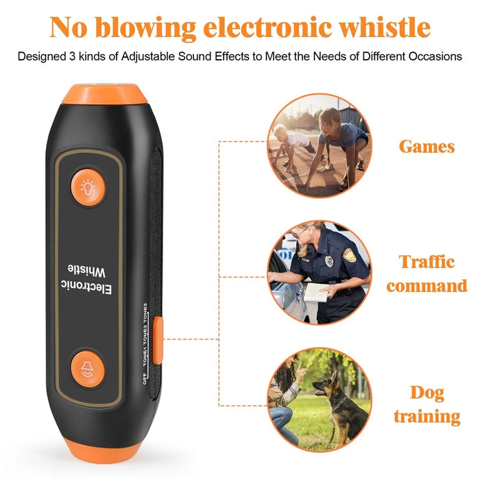 Safety Whistle Lantern Referees Electronic Whistle SOS Light Flashlight Emergency Camping Lamp Instructors Whistle - Orange - 4