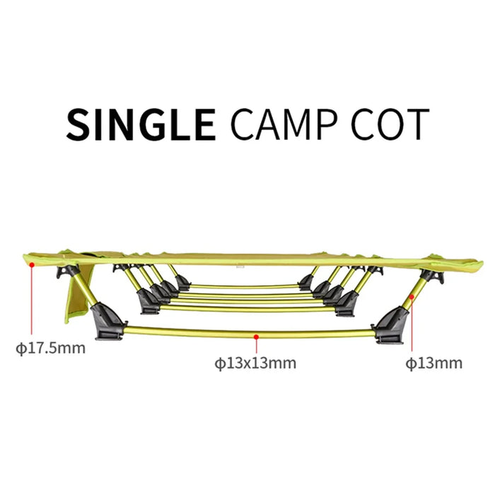 Camping Cot for Outdoor Backpacking Hiking Travel Tent Ultralight Folding Sleeping Bed - Grass Green / Green - 7