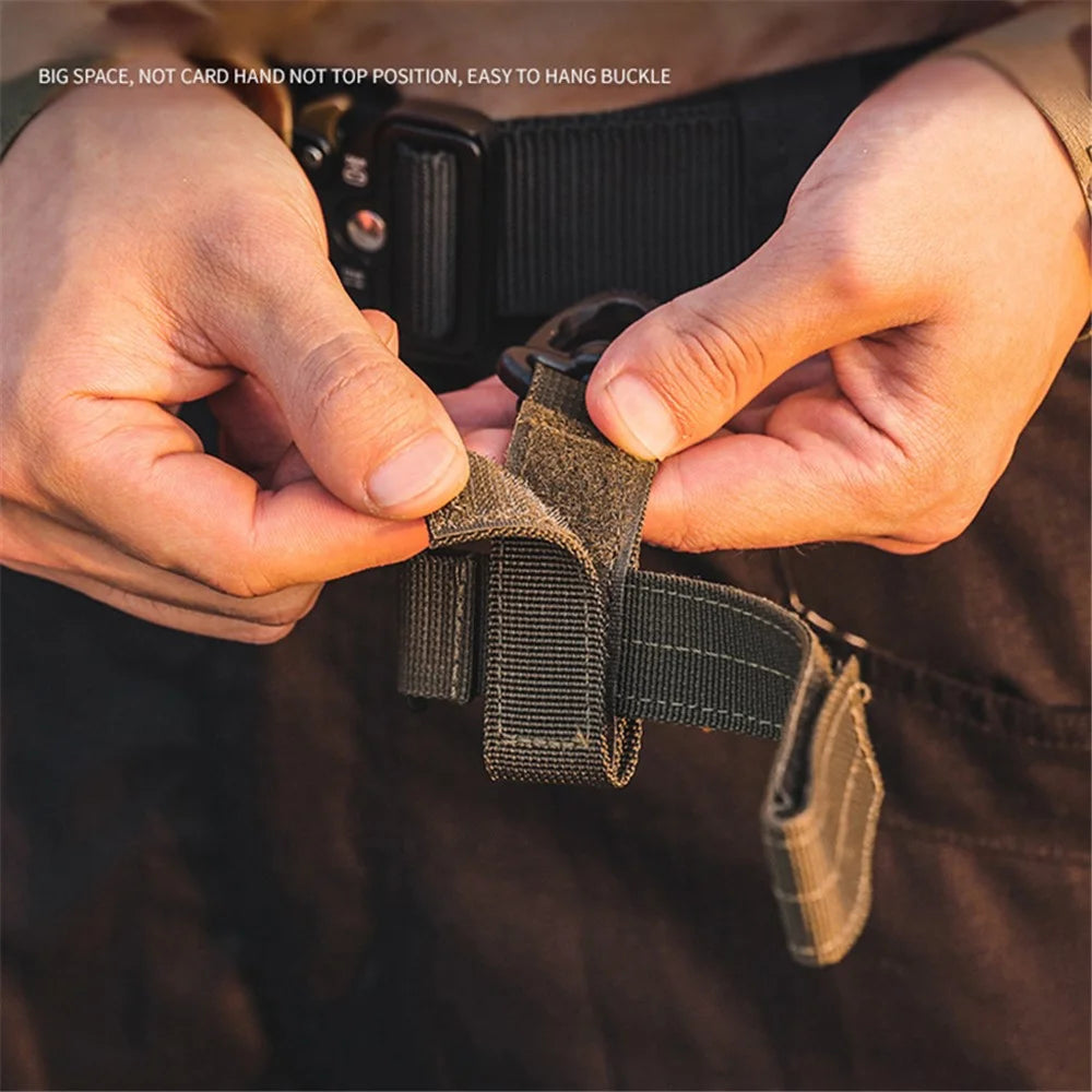 Multifunctional Gloves Storage Buckle Outdoor Tactical Climbing Rope Storage Hook Key Holder Adjustable Rope Hanging Buckles - Army Green - 7