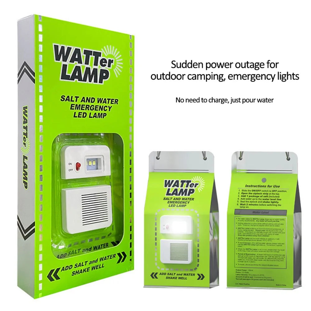 Outdoor Salt Water Lamp LED Emergency Camping Light for Camping Night Fishing Portable Energy - 2