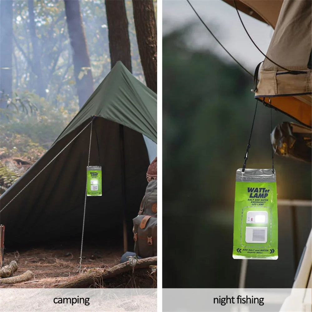 Outdoor Salt Water Lamp LED Emergency Camping Light for Camping Night Fishing Portable Energy - 3